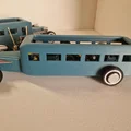 Mô hình xe buýt Hot Rod độc đáo tương thích nhân vật mini 3D - Thumbnail 5