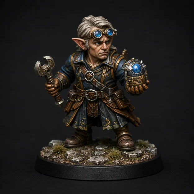 Mô hình Gnome Chiến binh (Fighter Gnome) cho DnD cực chất - Image 1
