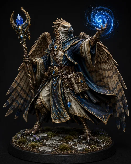 Mô hình phù thủy Aarakocra cho Dungeons & Dragons - Image 1