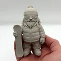 Tượng Chú Lùn Làm Vườn Trượt Tuyết (Snowboard Garden Gnome) - Thumbnail 1