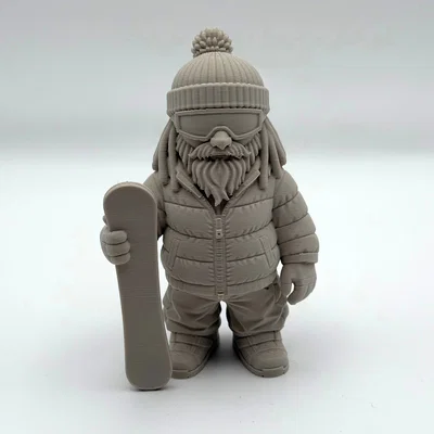 Tượng Chú Lùn Làm Vườn Trượt Tuyết (Snowboard Garden Gnome)