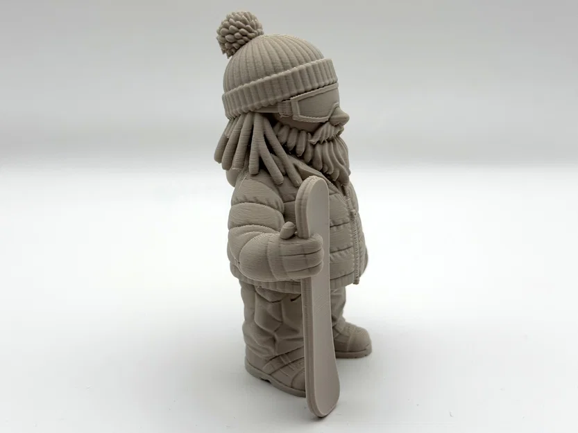 Tượng Chú Lùn Làm Vườn Trượt Tuyết (Snowboard Garden Gnome) - Image 3