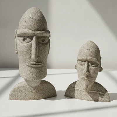 Tượng bán thân Moai Pa’a Pa’a (Đầu và Vai)