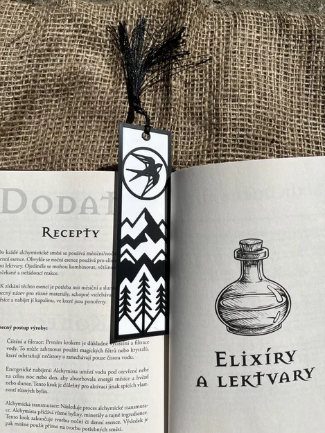 Thẻ đánh dấu trang Sparrow Bookmark phong cách The Witcher in 3D - Image 1