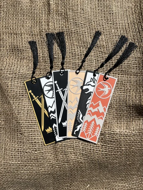 Thẻ đánh dấu trang Sparrow Bookmark phong cách The Witcher in 3D - Image 3