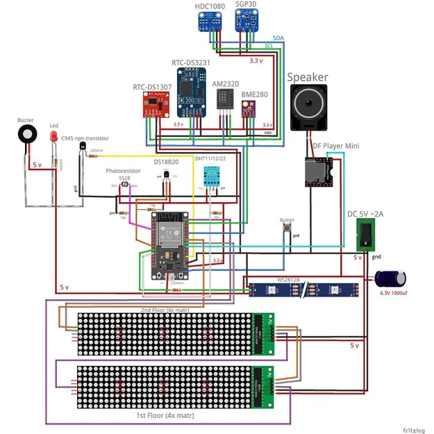 ESP8266 Smart Internet Clock Informer + Trạm dự báo thời tiết - Image 8