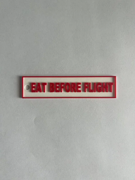 Móc khóa Eat Before Flight in 3D độc lạ cho người yêu hàng không - Image 1