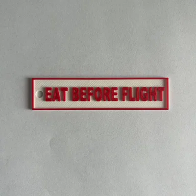 Móc khóa Eat Before Flight in 3D độc lạ cho người yêu hàng không