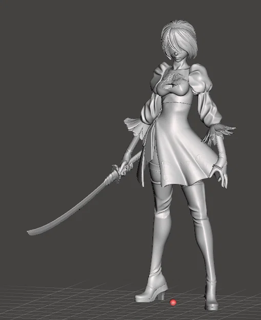 Mô hình 3D YoRHa 2B (NieR: Automata) chi tiết sắc nét cho fan - Image 1