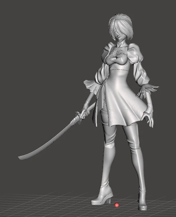 Mô hình 3D YoRHa 2B (NieR: Automata) chi tiết sắc nét cho f… 1