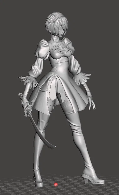 Mô hình 3D YoRHa 2B (NieR: Automata) chi tiết sắc nét cho fan - Image 2