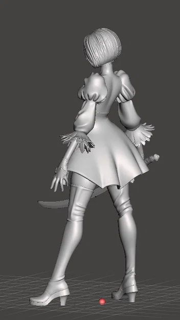 Mô hình 3D YoRHa 2B (NieR: Automata) chi tiết sắc nét cho fan - Image 3