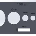 Tấm chuẩn đo kích thước lỗ & rãnh (Hình tròn, rãnh, hình vuông) - Thumbnail 1