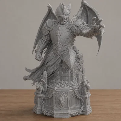 Knight Gargoyle Stone Imprisonment - Hiệp sĩ Gargoyle bị giam cầm trong đá