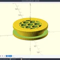 Lưới thông gió hình tròn linh hoạt / Tùy chỉnh bằng Script OpenSCAD - Thumbnail 2