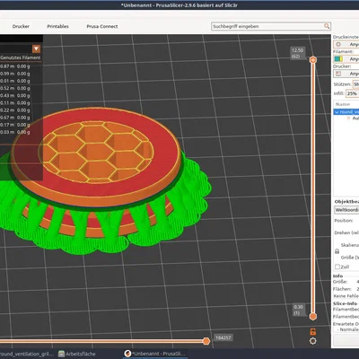 Lưới thông gió hình tròn linh hoạt / Tùy chỉnh bằng Script OpenSCAD