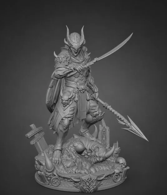 Mô hình Alien Oni Hunter - Thợ săn ngoài hành tinh phong cách Oni - Image 2