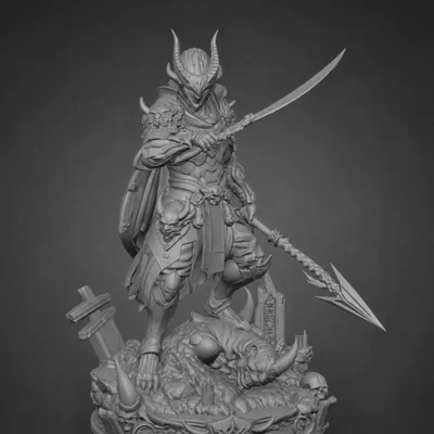 Mô hình Alien Oni Hunter - Thợ săn ngoài hành tinh phong cách Oni
