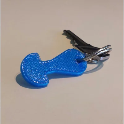 Móc khóa thông minh mở xe đẩy siêu thị (Trolley Key) - File in 3D tiện lợi