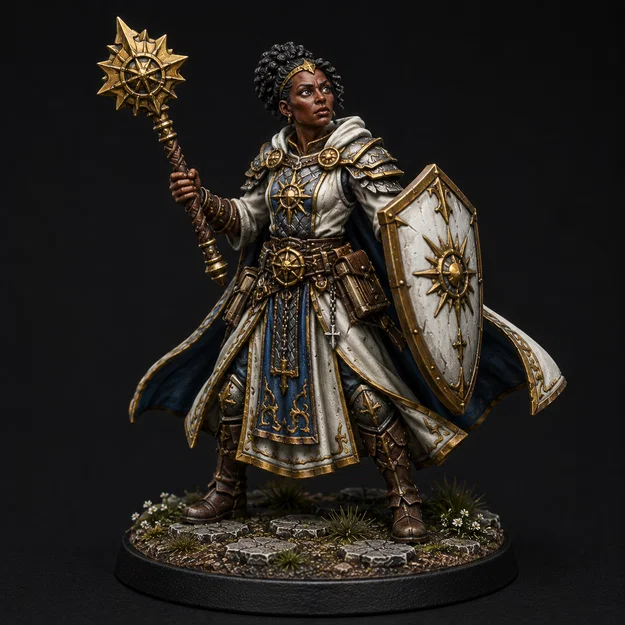 Mô hình Human Cleric (Giáo sĩ) chi tiết cho DnD và boardgame - Image 1