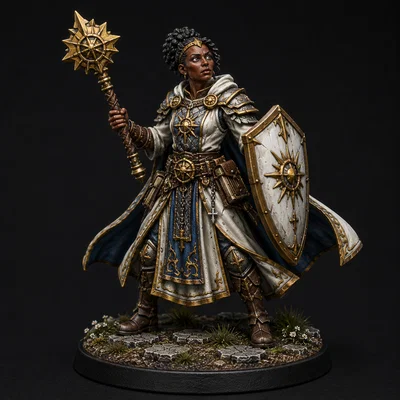 Mô hình Human Cleric (Giáo sĩ) chi tiết cho DnD và boardgame