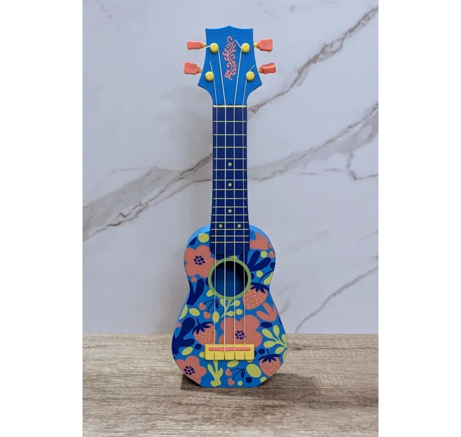 Mặt đàn Ukulele Mini 2 với họa tiết hoa văn độc đáo - File in 3D - Image 1