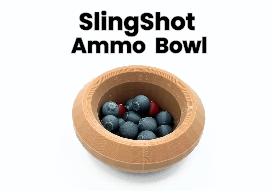 Khay Đựng Đạn Ná Cao Su (Slingshot Ammo Bowl) - Mẫu In 3D Gọn Nhẹ - Image 1