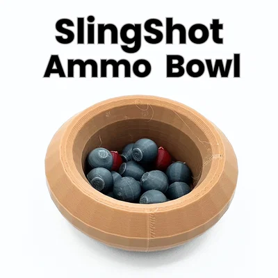 Khay Đựng Đạn Ná Cao Su (Slingshot Ammo Bowl) - Mẫu In 3D Gọn Nhẹ