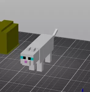 Mô hình Mèo Trắng Cách Điệu - Lấy cảm hứng từ Minecraft - Image 4