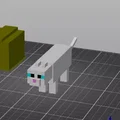 Mô hình Mèo Trắng Cách Điệu - Lấy cảm hứng từ Minecraft - Thumbnail 4