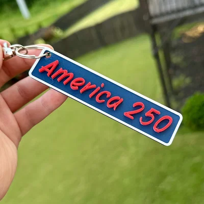 Móc khóa America 250 in 3D độc đáo cho ngày lễ