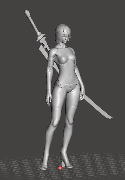 Mô hình 3D YoRHa A2 và kiếm Virtuous Treaty cực chất cho game thủ - Image 1