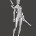 Mô hình 3D YoRHa A2 và kiếm Virtuous Treaty cực chất cho game thủ - Thumbnail 1