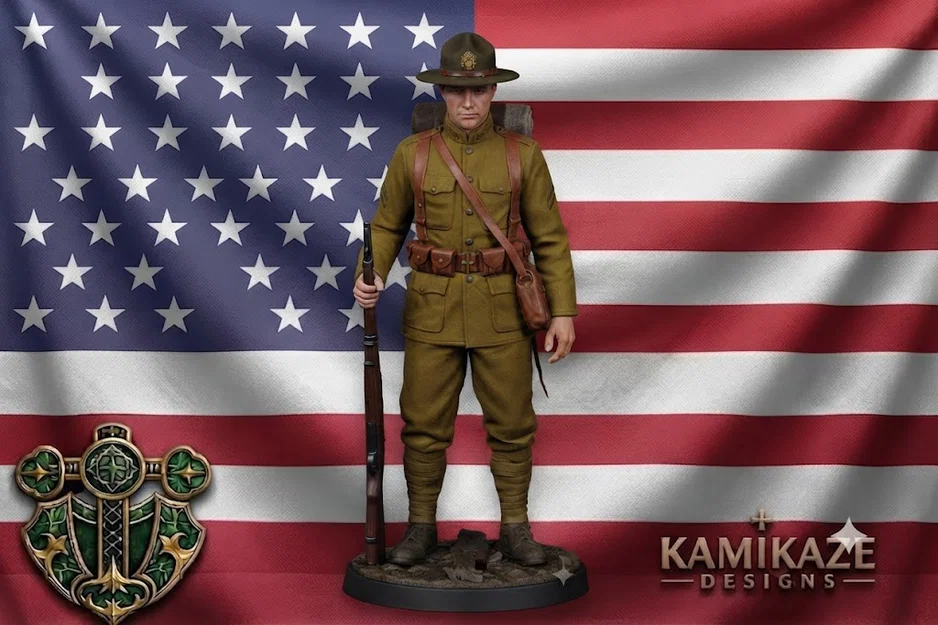 Mô hình Lính bộ binh Mỹ Thế chiến I (WW1) - Số 4 - Image 1
