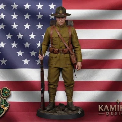 Mô hình Lính bộ binh Mỹ Thế chiến I (WW1) - Số 4