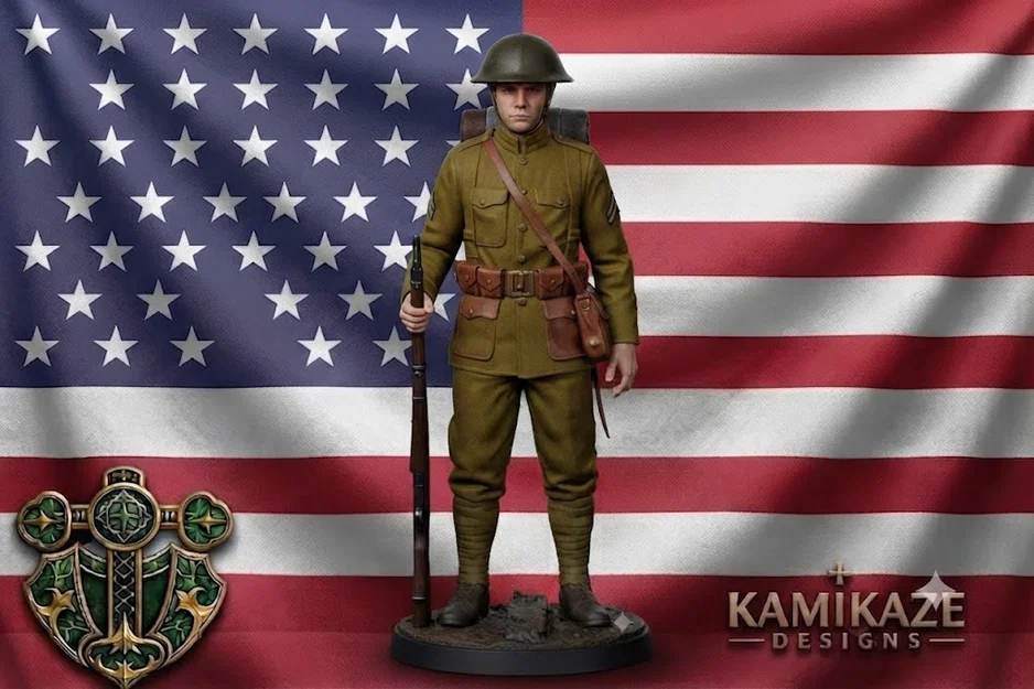Mô hình người lính bộ binh Mỹ trong Thế chiến I (WW1) - Image 1