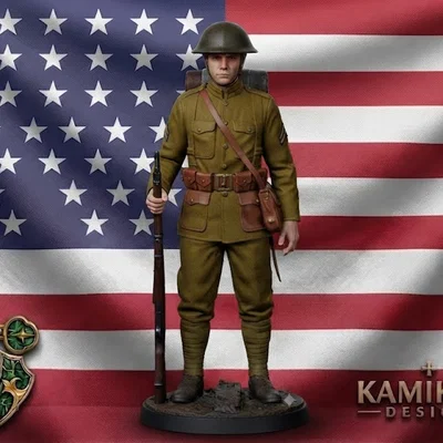 Mô hình người lính bộ binh Mỹ trong Thế chiến I (WW1)