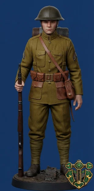 Mô hình người lính bộ binh Mỹ trong Thế chiến I (WW1) - Image 2