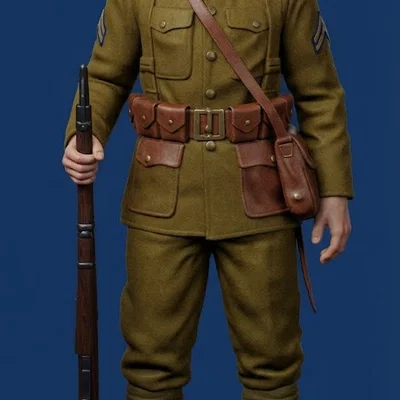 Mô hình người lính bộ binh Mỹ trong Thế chiến I (WW1)