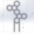 Khung hỗ trợ cây cảnh hình lục giác (Hexagonal Plant Supports) in 3D - Thumbnail 1