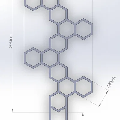 Khung hỗ trợ cây cảnh hình lục giác (Hexagonal Plant Supports) in 3D