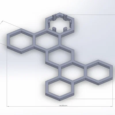 Khung hỗ trợ cây cảnh hình lục giác (Hexagonal Plant Supports) in 3D