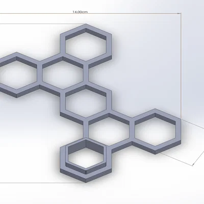 Khung hỗ trợ cây cảnh hình lục giác (Hexagonal Plant Supports) in 3D