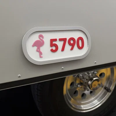 Biển số tùy chỉnh BRN cho xe Airstream (Customizable Badge)