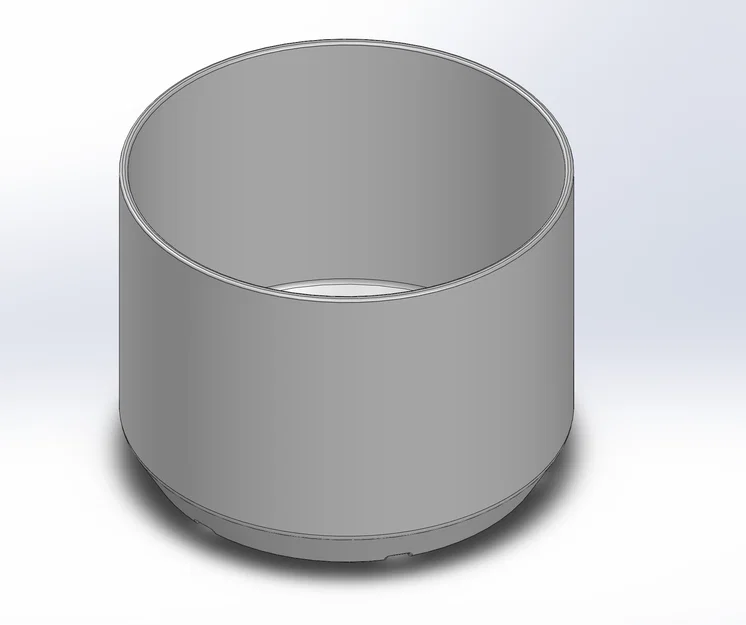 Mẫu in 3D chậu cây cảnh hình tròn tối giản có khe thoát nước - Image 1