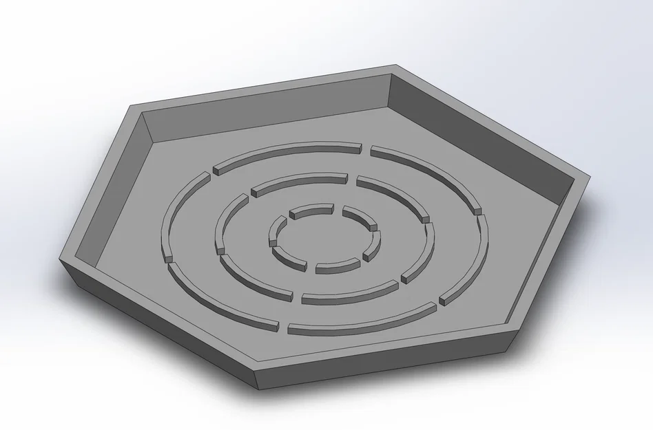 Đĩa lót chậu cây hình lục giác in 3D trang trí nhà cửa - Image 1