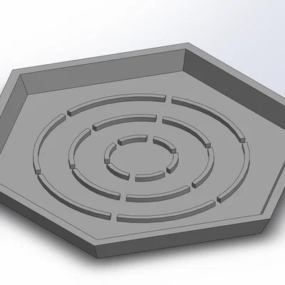 Đĩa lót chậu cây hình lục giác in 3D trang trí nhà cửa