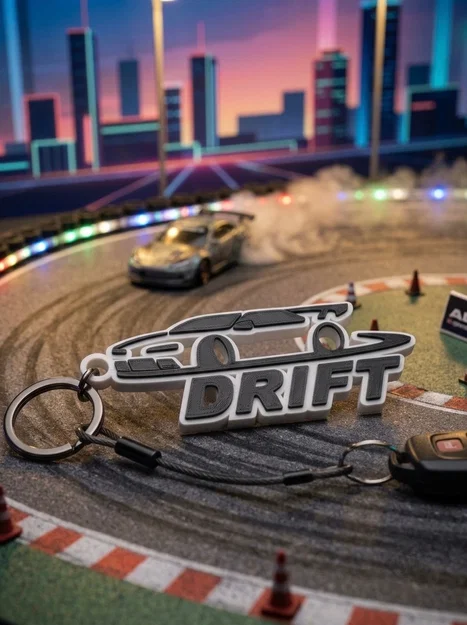Móc khóa Drift (Portachiavi Drift) - Mẫu in 3D cho tín đồ xe đua - Image 2