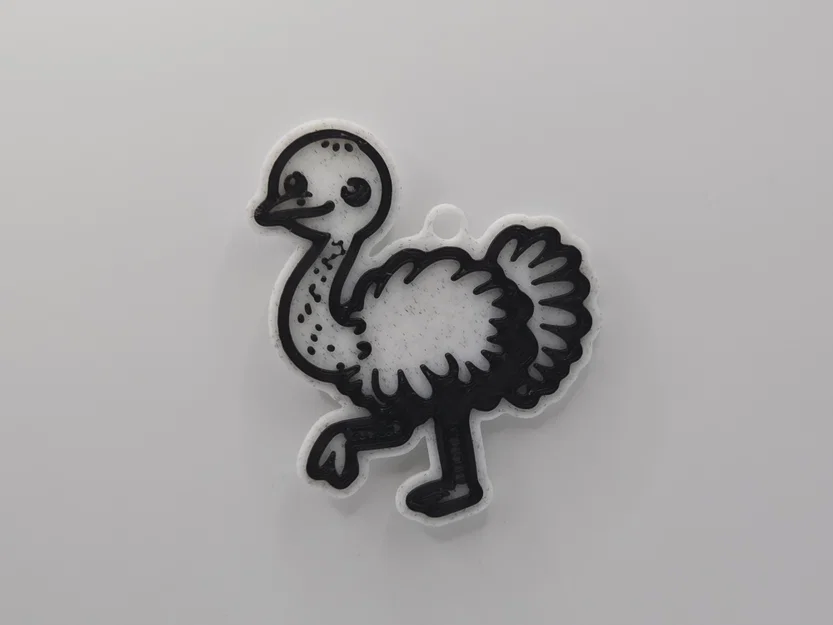 Móc khóa Đà điểu dễ thương - Image 1