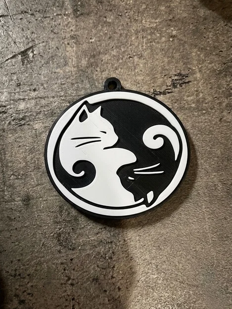 Móc khóa mèo Âm Dương (Portachiavi Gatti) in 3D độc đáo - Image 3